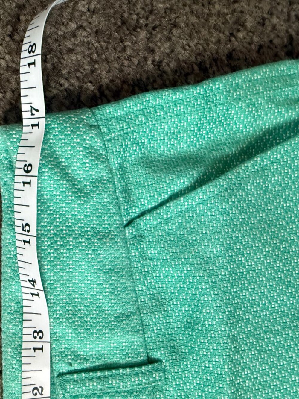 BANANA REPUBLIC Mint Green Tweed Cotton Linen Short Suit Set Blazer 6 Shorts 8 - Picture 7 of 16